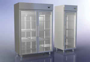 Ψυγείο θάλαμος inox με κρυστάλλινη πόρτα